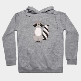 Raccoon character drawing Hoodie